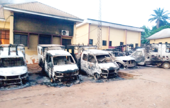 Anambra: Gunmen Kill Two Soldiers, Burn Secretariat, Court, 32 Vehicles